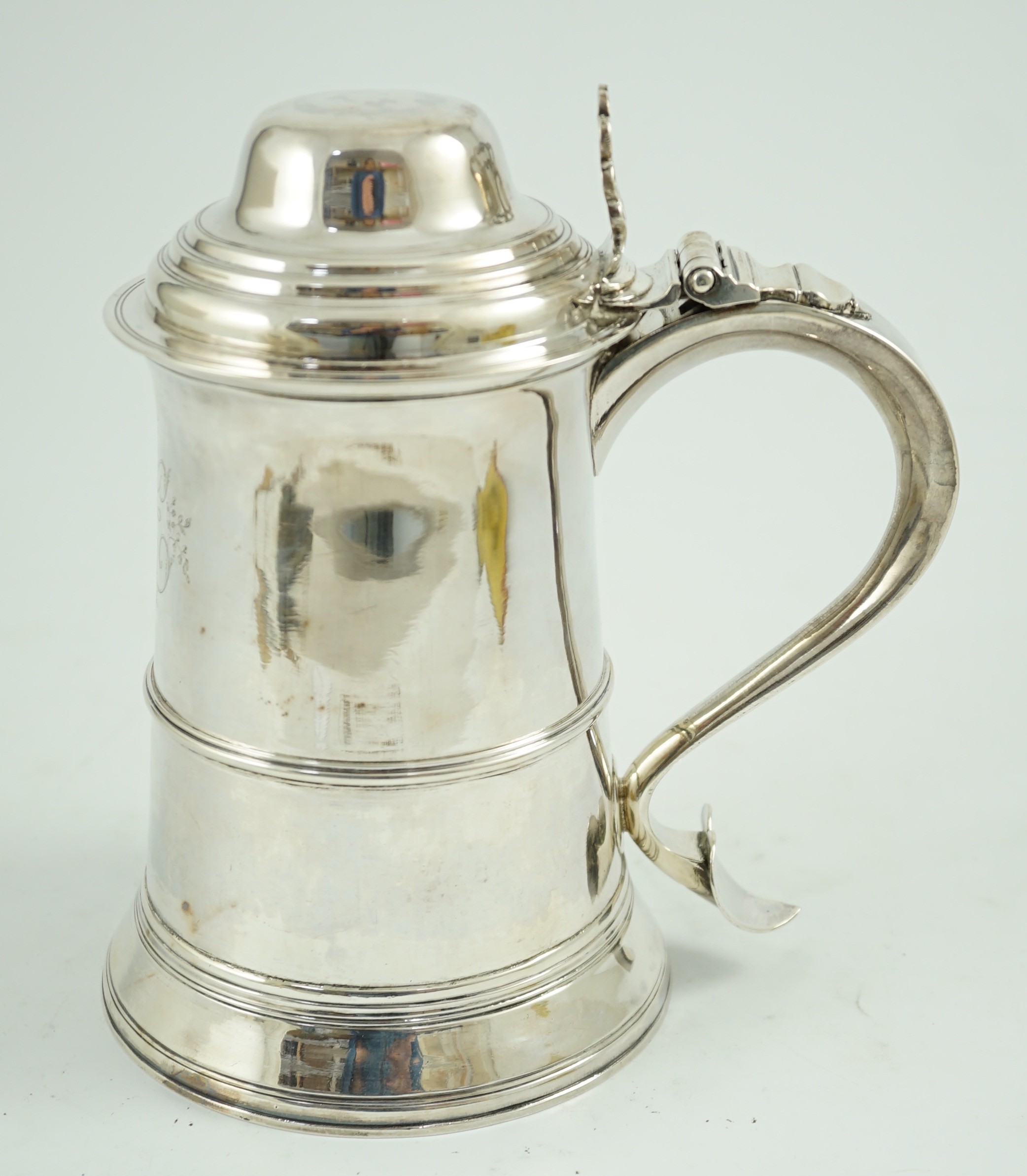 A large George III silver tankard, by George Smith II and Thomas Hayter